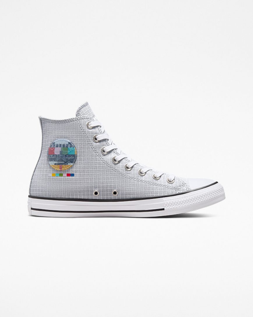 Men\'s Converse Chuck Taylor All Star Color Grid High Top Shoes Grey / Multicolor | AU 6453ES